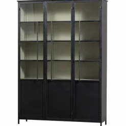 Woood Exhibit vitrinekast XL metaal zwart