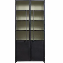 Woood EXHIBIT XL 2-deurs vitrinekast metaal zwart