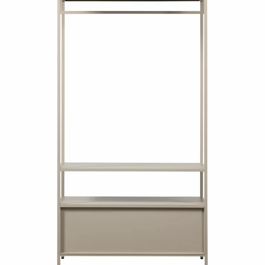 Woood Ferris open kledingkast 100 cm metaal zand