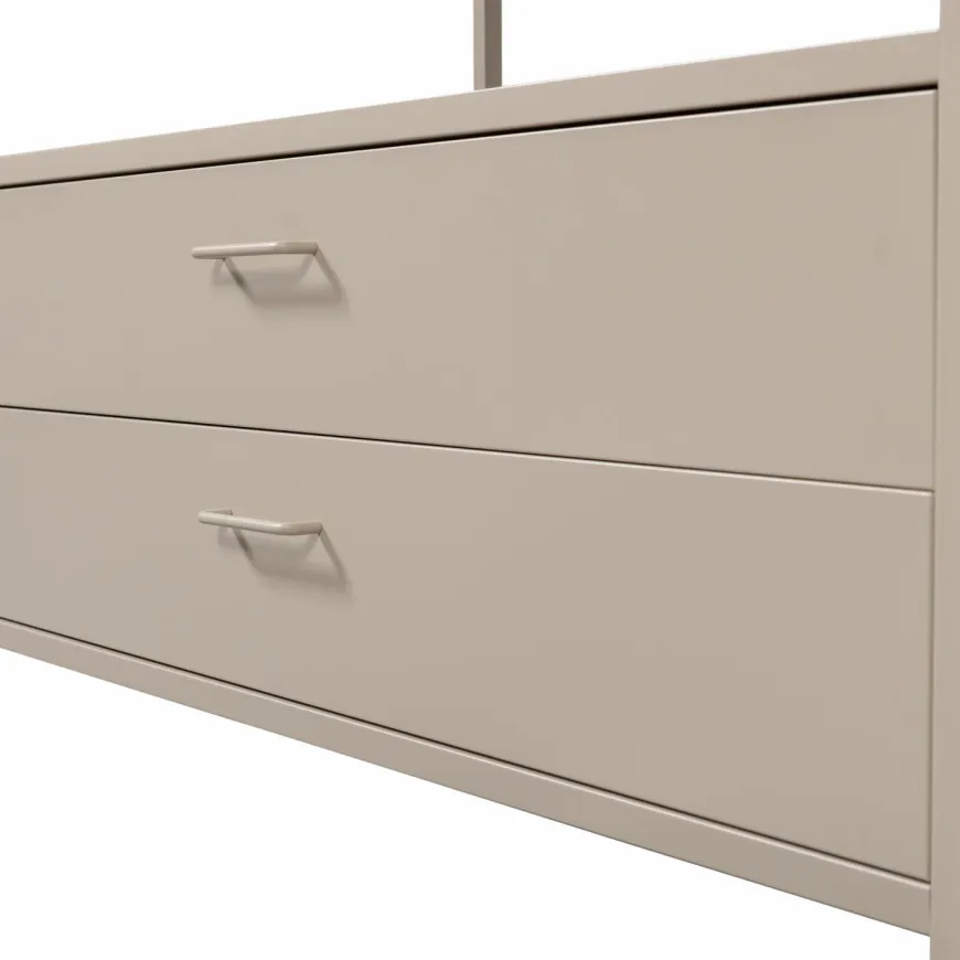 Woood Ferris open kledingkast 100 cm metaal zand