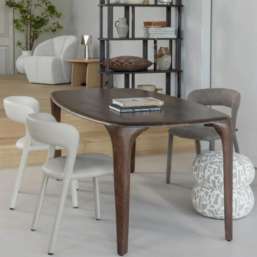 Woood Fiore Eettafel Mango Hout Donkerbruin 190x95 Cm