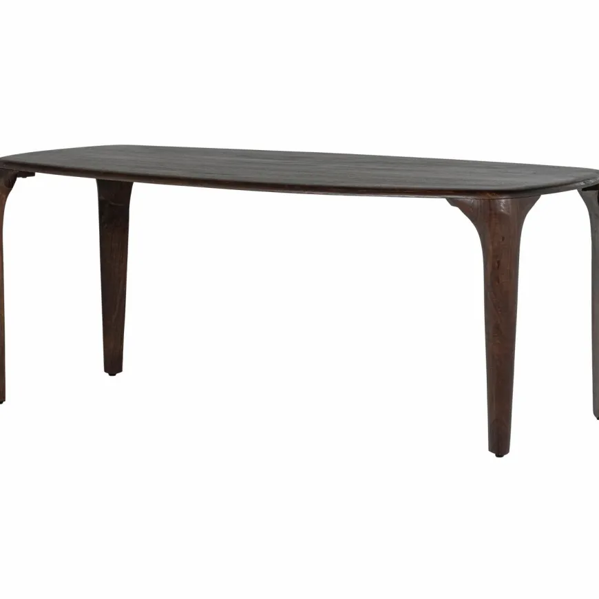 Woood Fiore Eettafel Mango Hout Donkerbruin 190x95 Cm