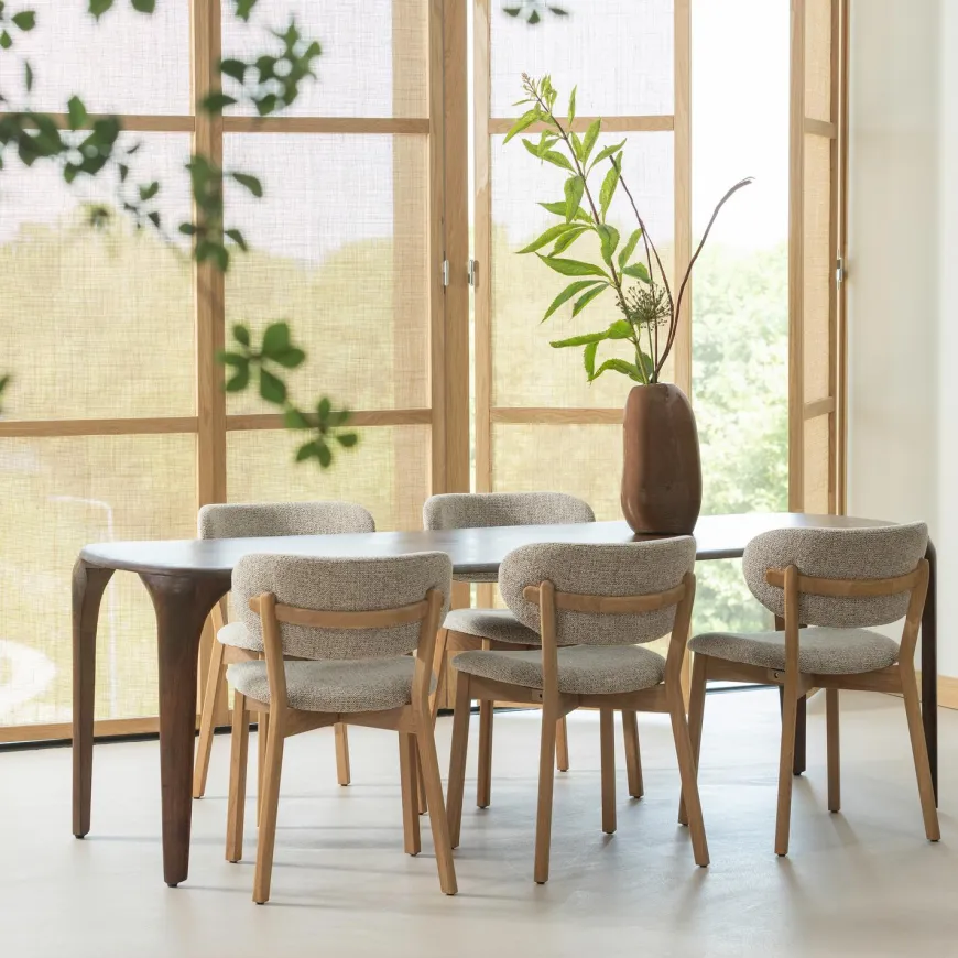 Woood Fiore Eettafel Mango Hout Donkerbruin 230x95 Cm