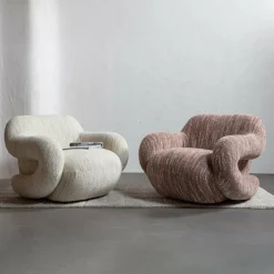 Woood Folke fauteuil chenille naturel melange