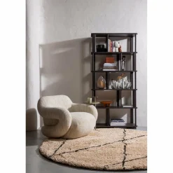Woood Folke fauteuil chenille naturel melange
