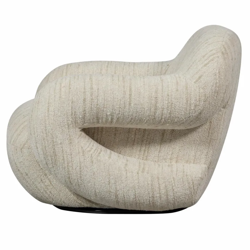 Woood Folke fauteuil chenille naturel melange