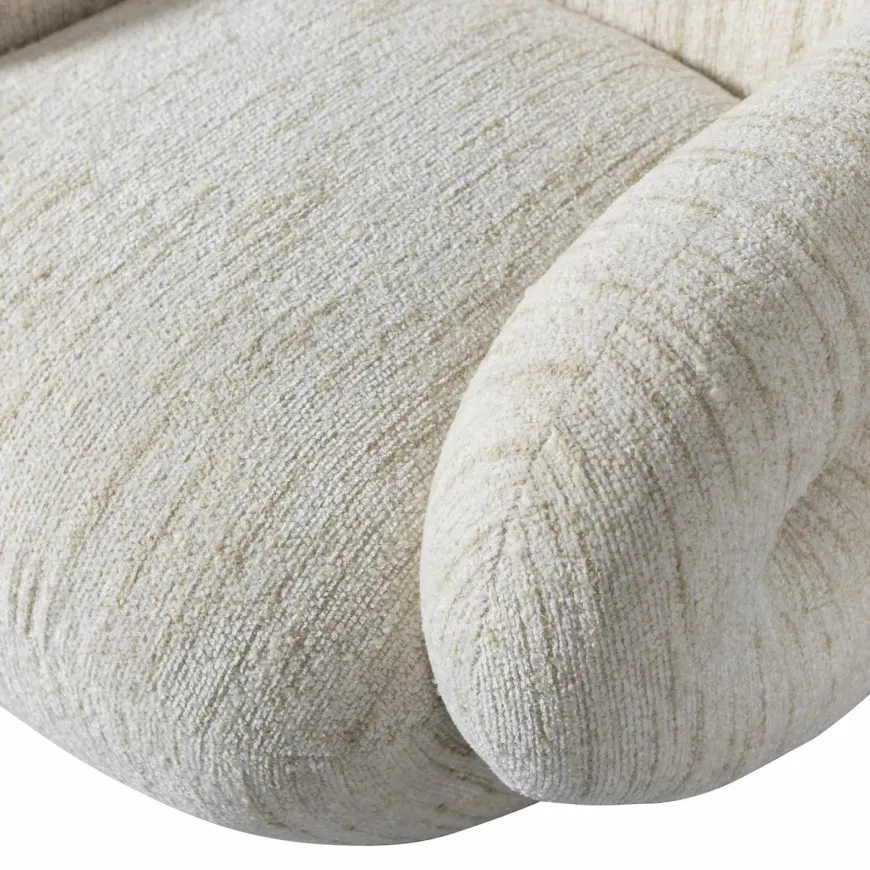 Woood Folke fauteuil chenille naturel melange