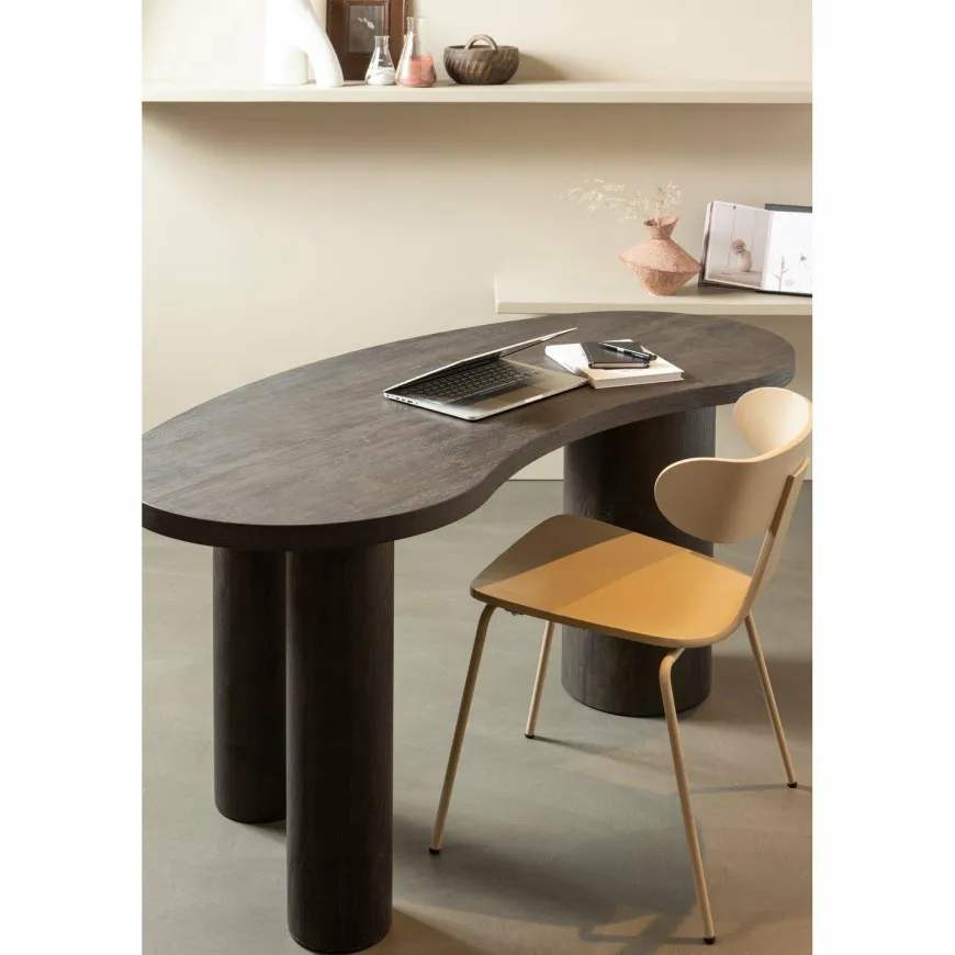 Woood FORM houten stoel met metalen poot zand
