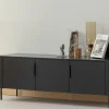 Woood Gunnar tv meubel 154 cm grenen matzwart [fsc]