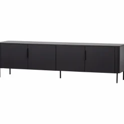 Woood Gunnar tv meubel 200 cm grenen matzwart [fsc]