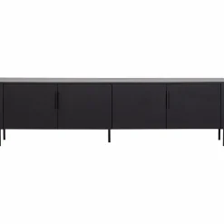 Woood Gunnar tv meubel 200 cm grenen matzwart [fsc]