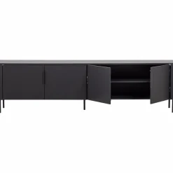Woood Gunnar tv meubel 200 cm grenen matzwart [fsc]
