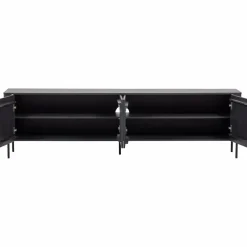 Woood Gunnar tv meubel 200 cm grenen matzwart [fsc]