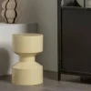 Woood Hidde bijzettafel metaal geel
