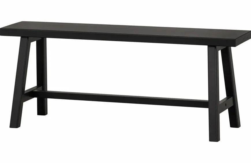 Woood Imme Bankje Hout Zwart 110cm