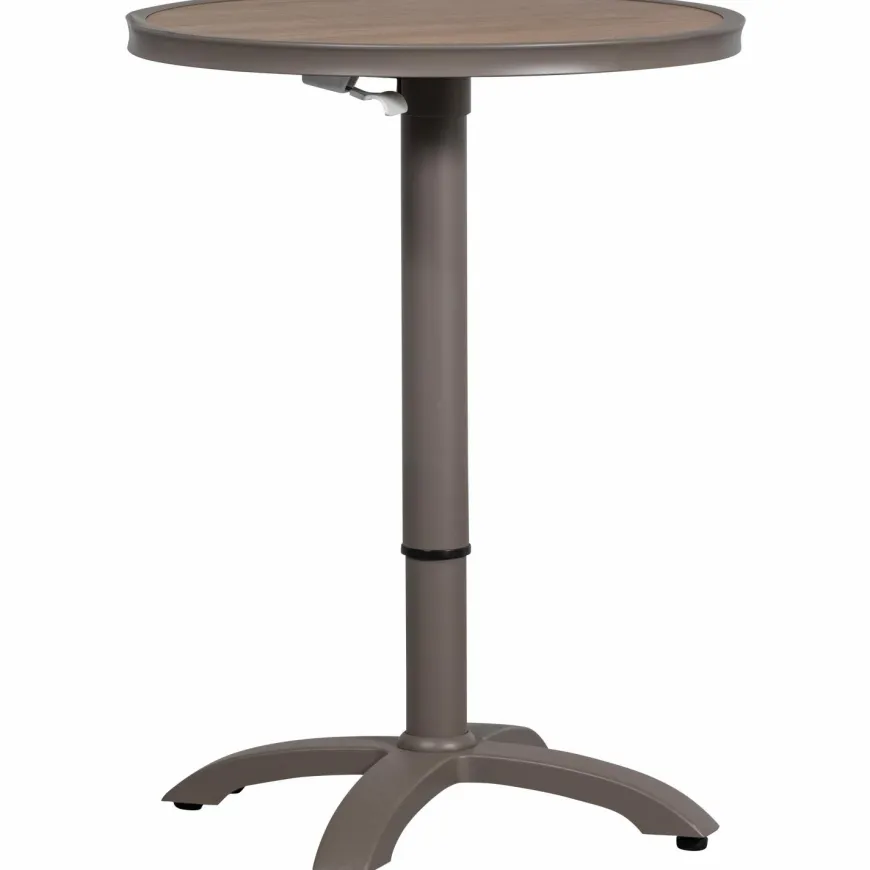 Woood Jeppe hoogte verstelbare bartafel tuin aluminium bruin/grijs