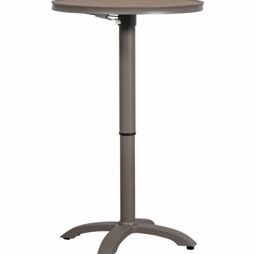 Woood Jeppe hoogte verstelbare bartafel tuin aluminium bruin/grijs