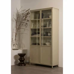 Woood Jonah bijzettafel hout donkerbruin 42xo30cm