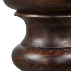 Woood Jonah bijzettafel hout donkerbruin 42xo30cm