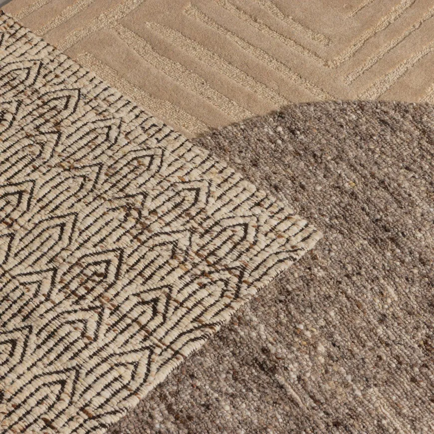 Woood JOSLIN vloerkleed wol naturel melange 170x240CM