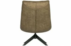 Woood Jouke draaifauteuil kunstleer - Groen en Cognac