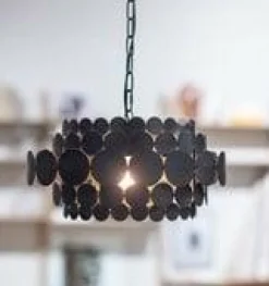 Woood Kaki Hanglamp Metaal Zwart