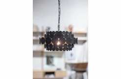 Woood Kaki Hanglamp Metaal Zwart