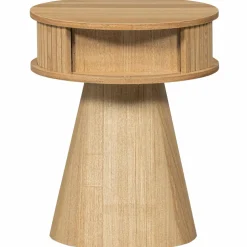 Woood Karri nachtkastje rond hout naturel
