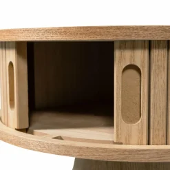 Woood Karri nachtkastje rond hout naturel