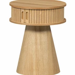 Woood Karri nachtkastje rond hout naturel