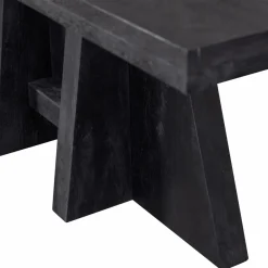 Woood Kean eettafel met middenpoot mango zwart 220x100cm