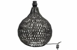 Woood Lampvoet Macy Rattan Look zwart