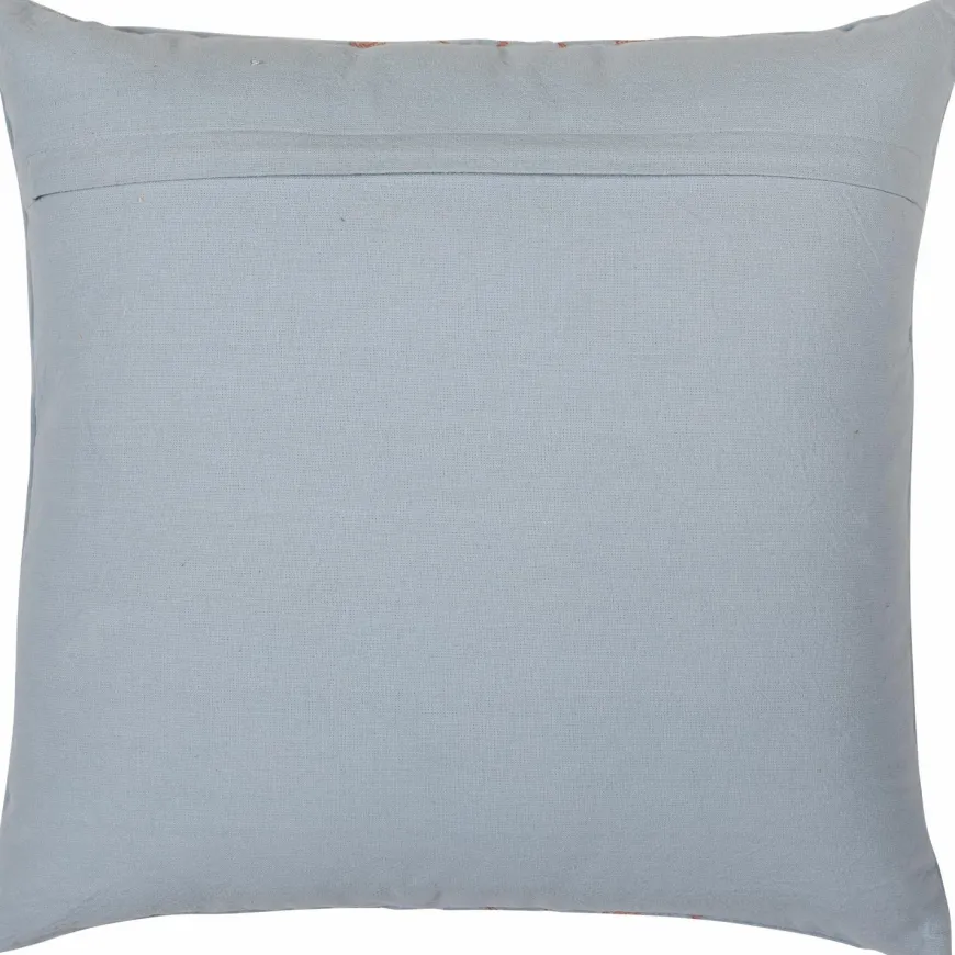 Woood Laon kussens velvet naturel/blauw - set van 3