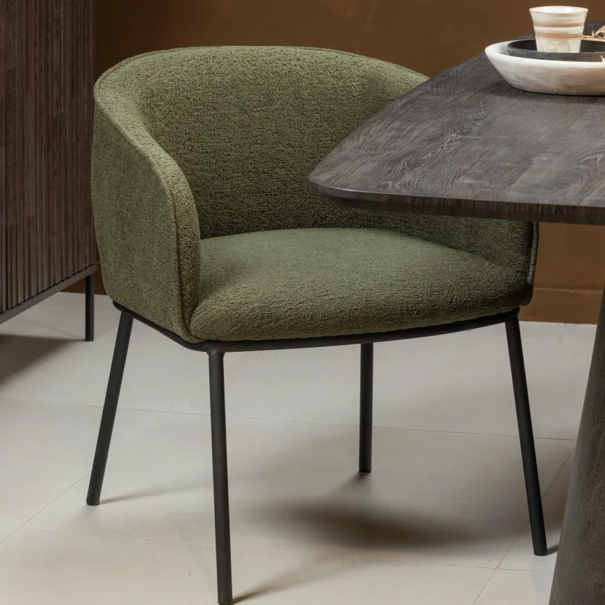 Woood Leon eetkamerstoel forest green