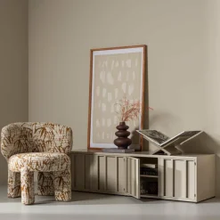 Woood Level tv-meubel metaal honinggeel 44x160cm