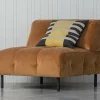 Woood Lloyd Fauteuil Gewassen Fluweel Cinnamon
