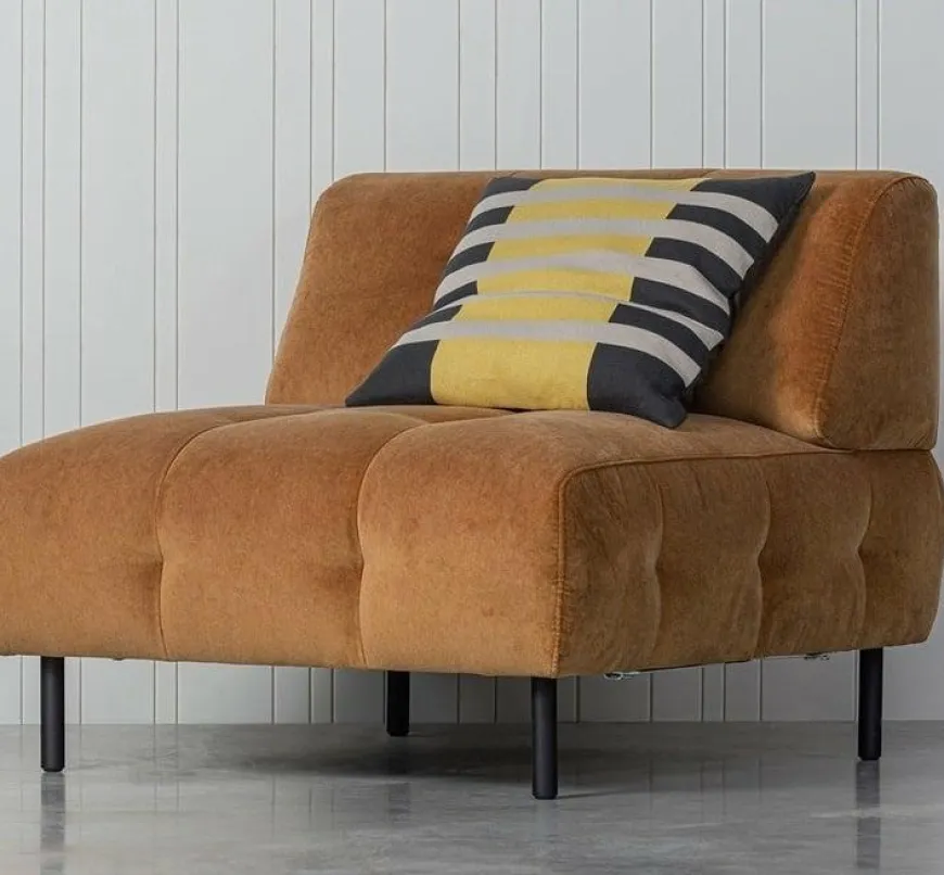 Woood Lloyd Fauteuil Gewassen Fluweel Cinnamon