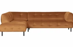 Woood Lloyd Hoekbank Links Gewassen Fluweel Cinnamon
