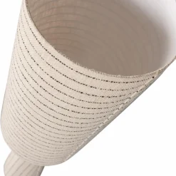 Woood Loft vloerlamp metaal/boucle naturel met strepen 130xo30cm