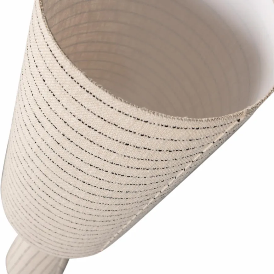 Woood Loft vloerlamp metaal/boucle naturel met strepen 130xo30cm