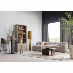 Woood Loft vloerlamp xl metaal/boucle tapenade 187xo35cm