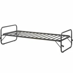 Woood Lucy eenpersoons onderschuifbed metaal zwart 90x200cm