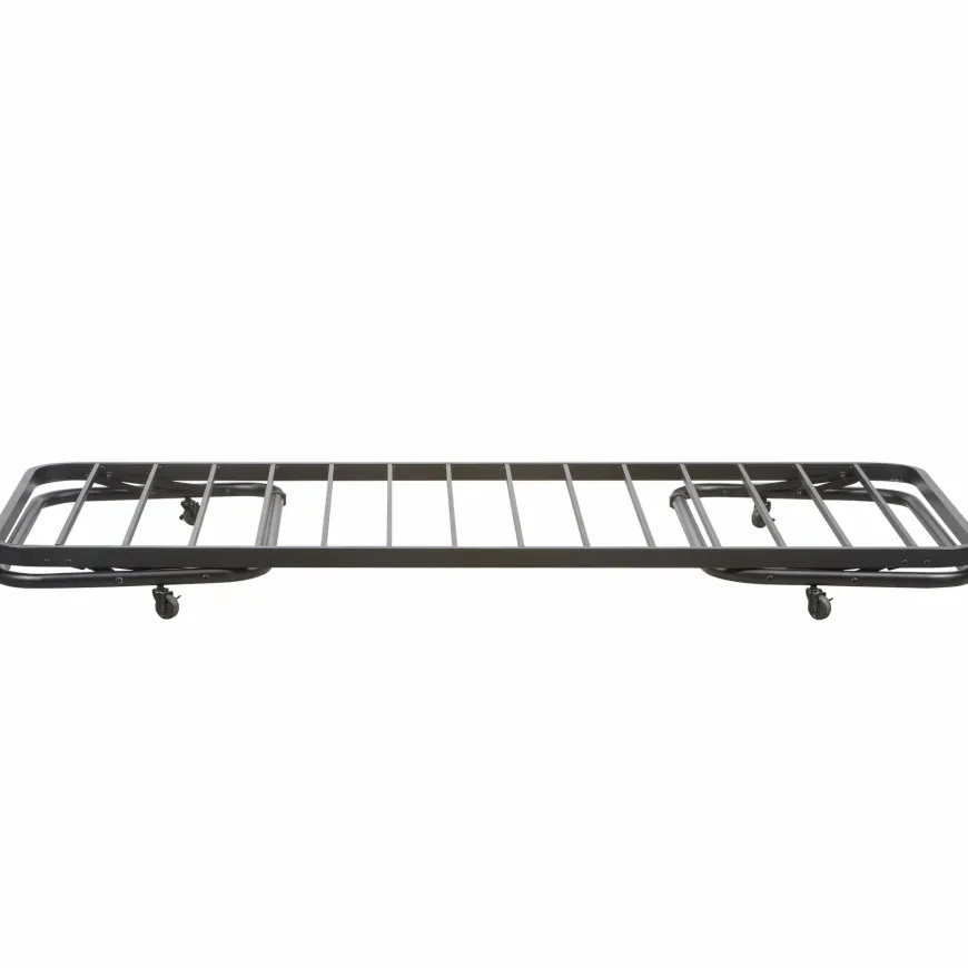 Woood Lucy eenpersoons onderschuifbed metaal zwart 90x200cm