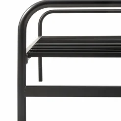 Woood Lucy eenpersoons onderschuifbed metaal zwart 90x200cm