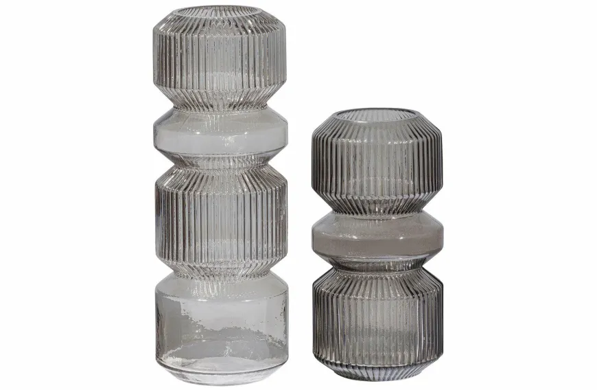 Woood Lyle Vaas Glas Licht Groen 35xØ13cm
