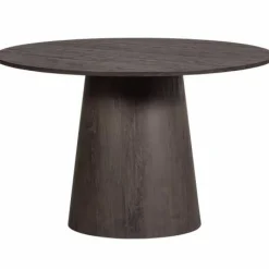 Woood Maan Eettafel Rond Mdf Donkerbruin Ø 120cm