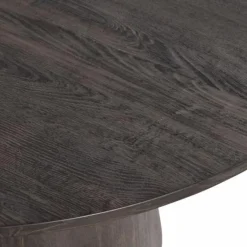 Woood Maan Eettafel Rond Mdf Donkerbruin Ø 120cm