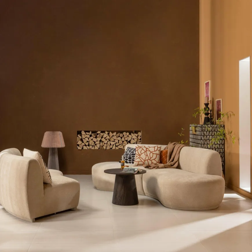 Woood Maan salontafel mdf donkerbruin 40xø80cm
