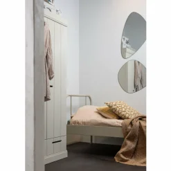 Woood Mata 1-persoons bed metaal zand 90x200cm