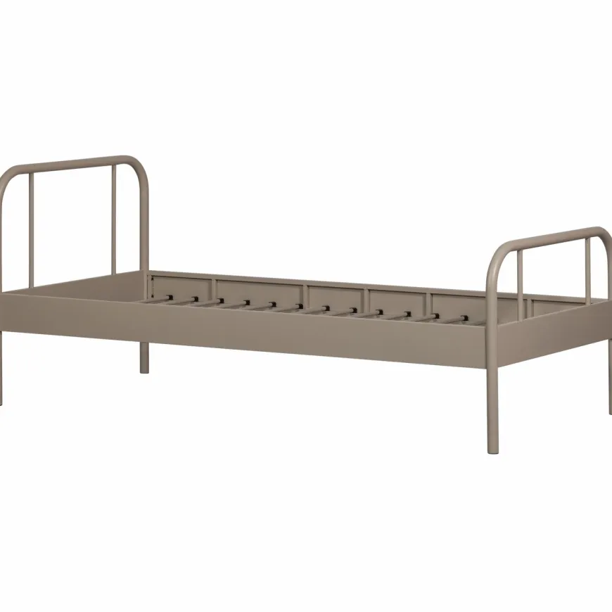 Woood Mata 1-persoons bed metaal zand 90x200cm